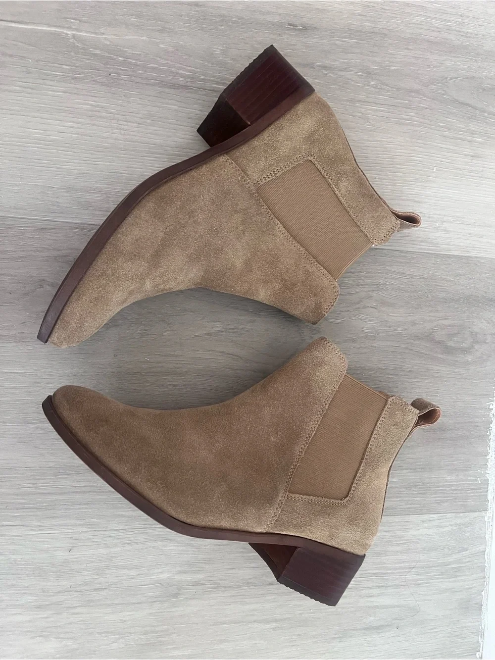 STEVE MADDEN Dover tan suede ankle boots
